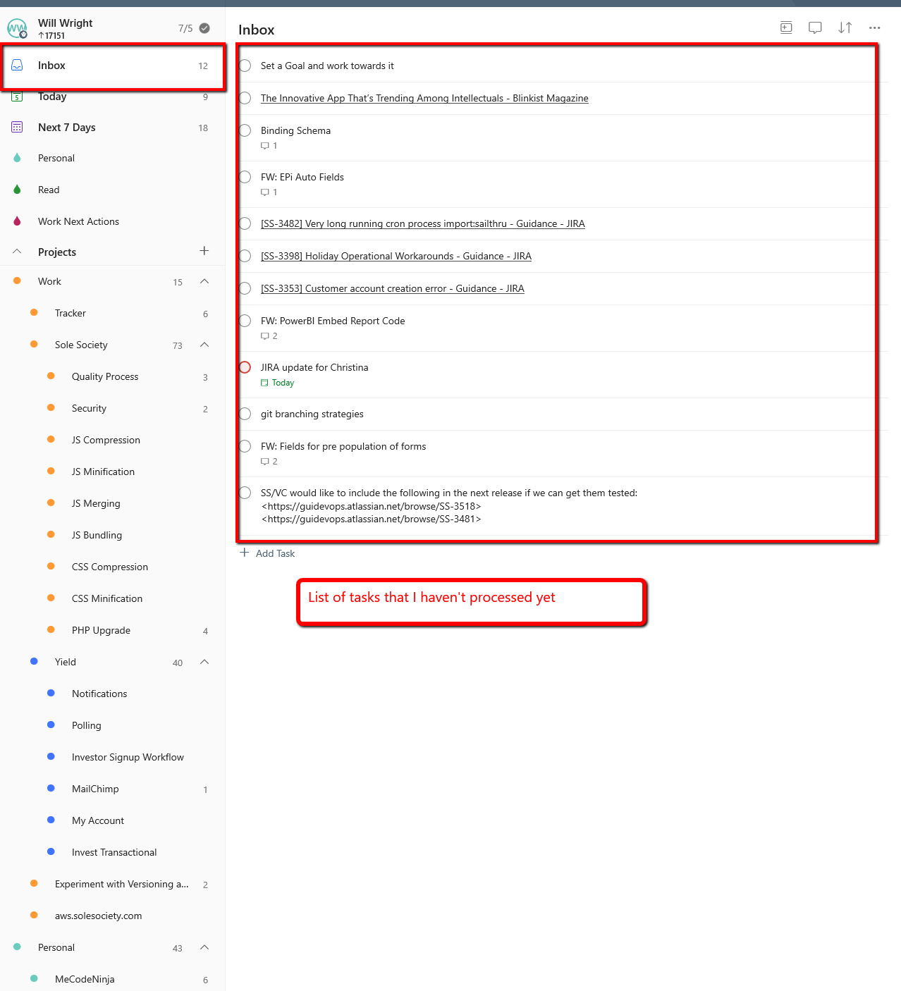 Todoist Inbox